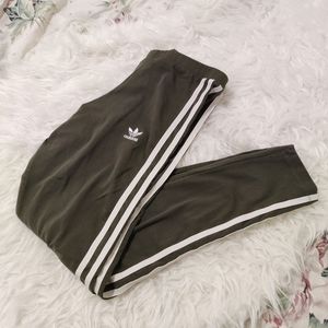 Adidas olive striped legging